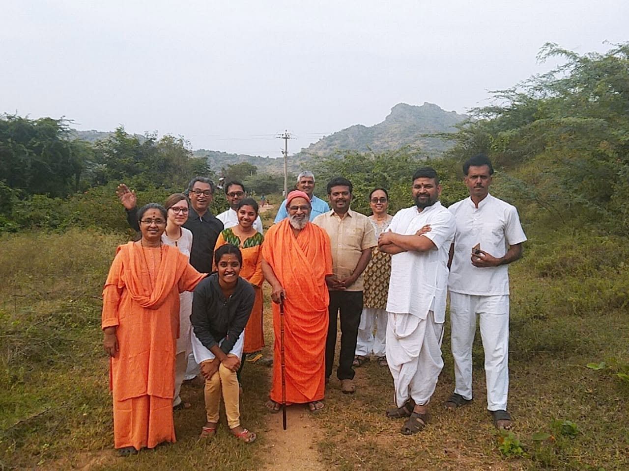 With our gurus at Purna Vidya — the relationship behind a pro-bono engagement we treat as seva.